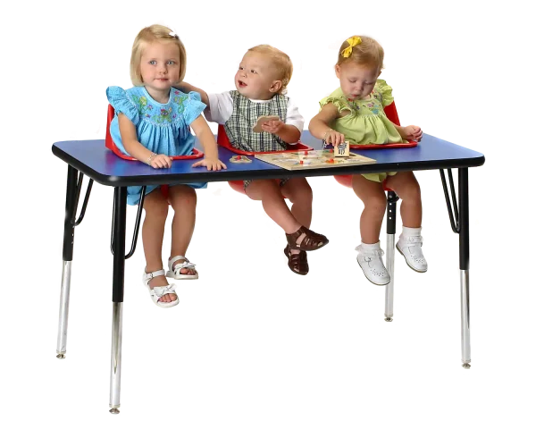 Three Seat Toddler Table with Kids